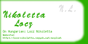 nikoletta locz business card